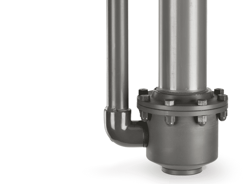 Plastic vertical pumps with contact-free shaft (cantilever)