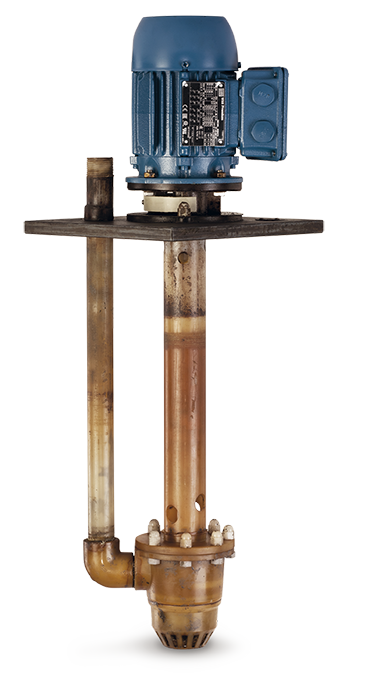 Plastic pump for corrosive fluid handling