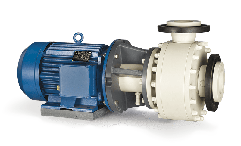 Chemically resistant horizontal pumps for heavy duty operations