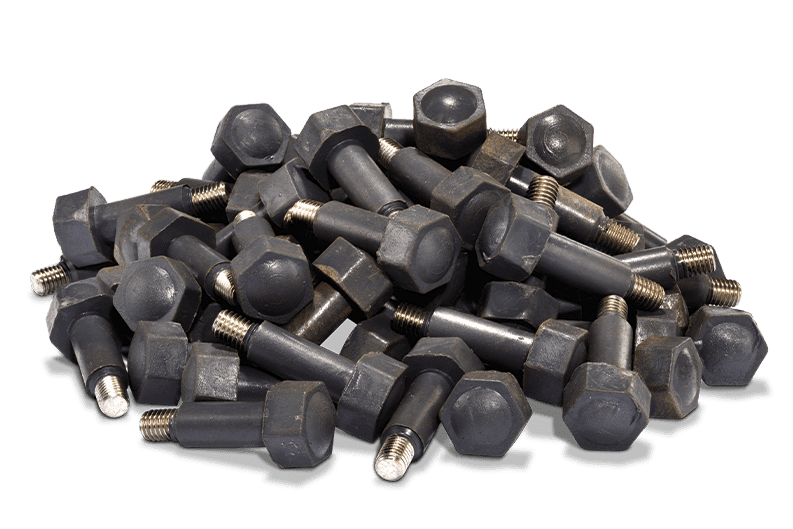 Nuts and bolts with protective polyvinyl chloride (PVC) coating