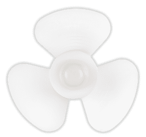 Three-blade marine propeller in PVDF for highly corrosive chemicals