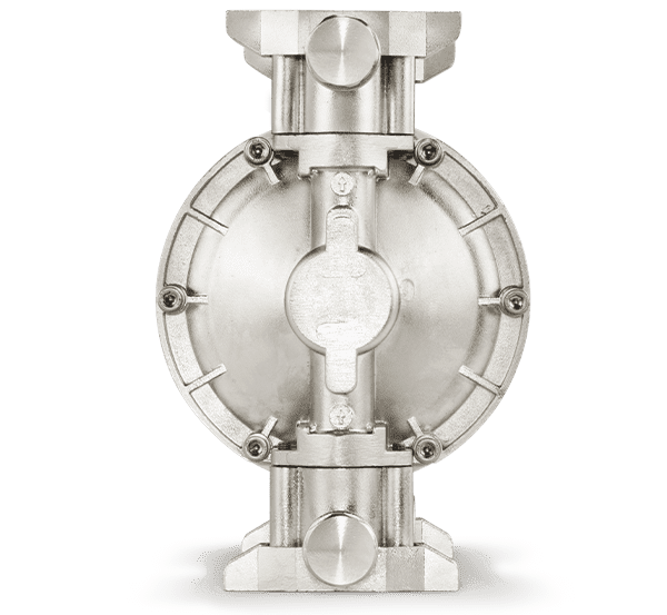 Air-powered double diaphragm pumps in metal for industrial liquids