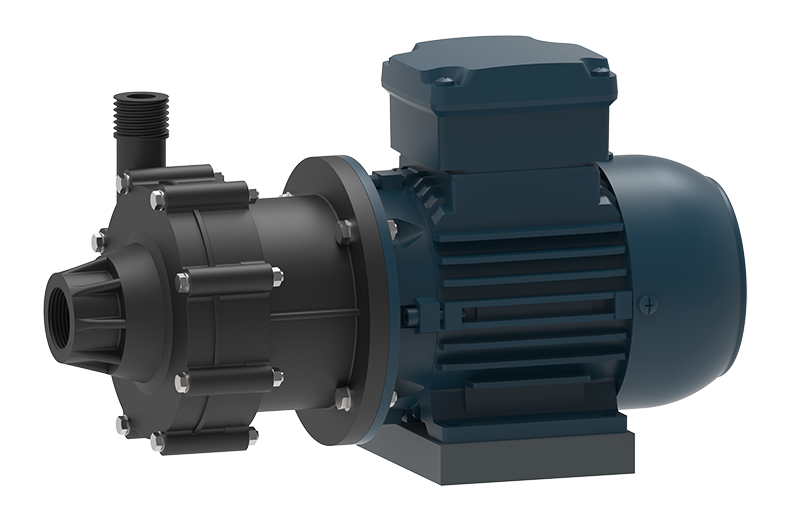 Magnetic pumps in polypropylene for mildly-corrosive acids and alkalis and slightly corrosive solutions